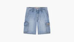 Denim Cargo Shorts Little Boys 4-7 — From Scratch No Destruction - Light Wash 5