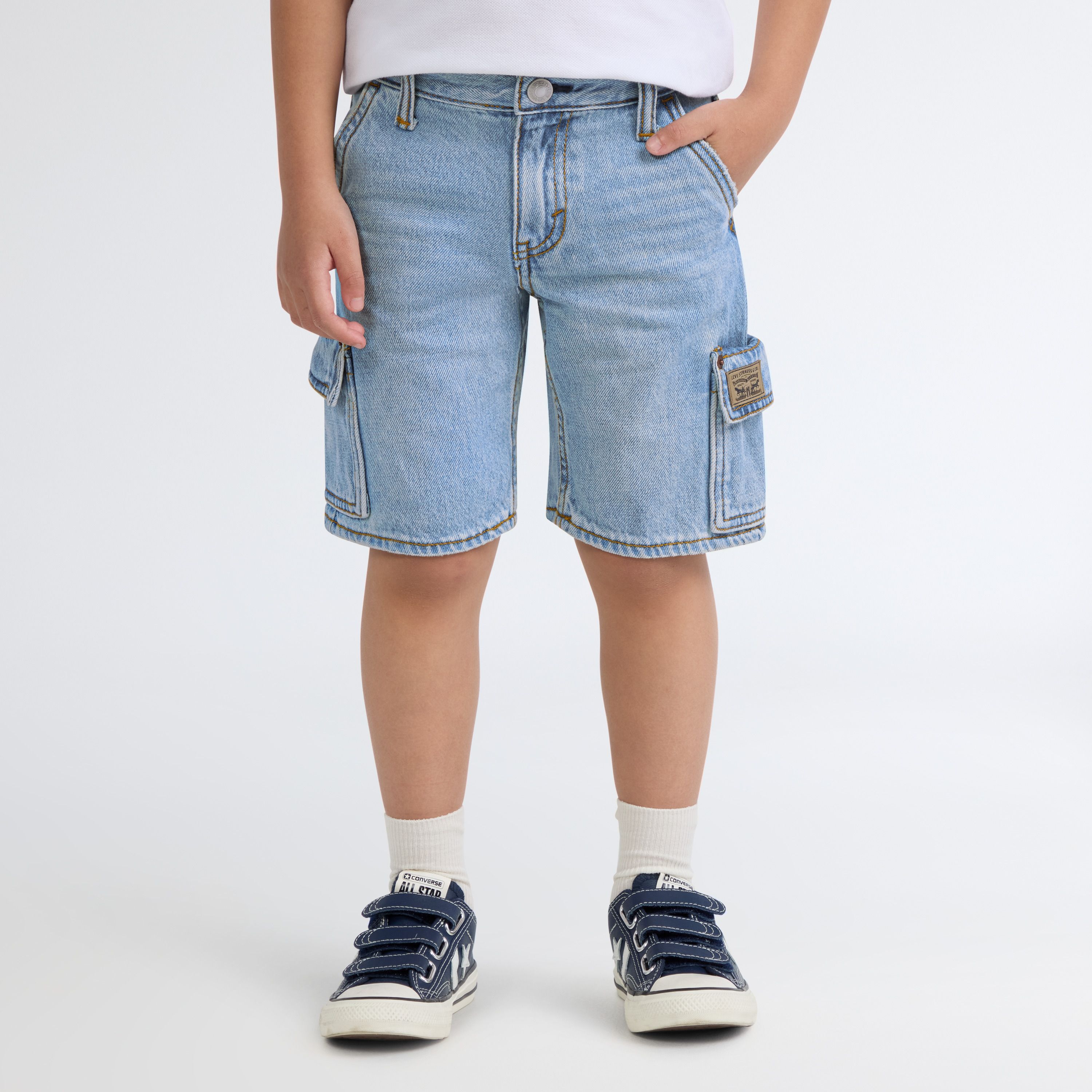 Denim Cargo Shorts Little Boys 4-7 1