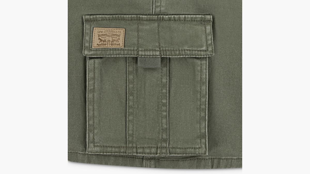 Traditional Cargo Shorts Little Boys 4-7 — Deep Lichen Green - Green