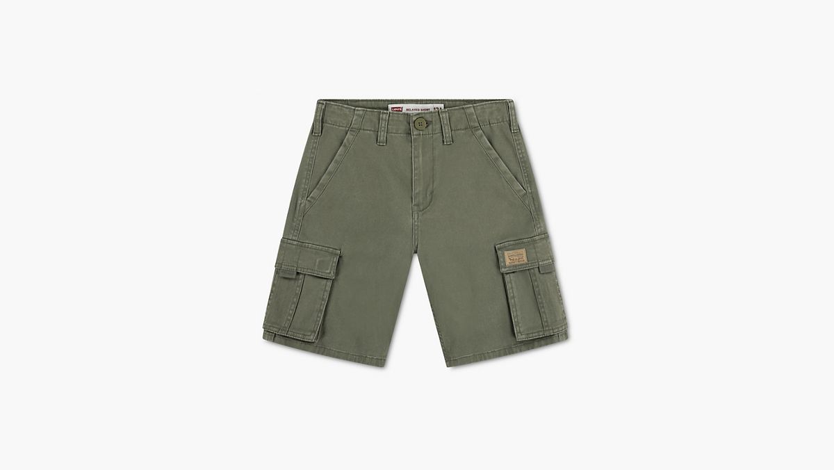 Traditional Cargo Shorts Little Boys 4-7 — Deep Lichen Green - Green