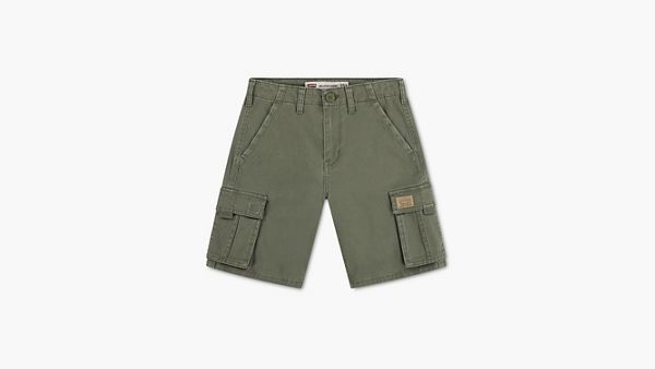 Traditional Cargo Shorts Little Boys 4-7 — Deep Lichen Green - Green