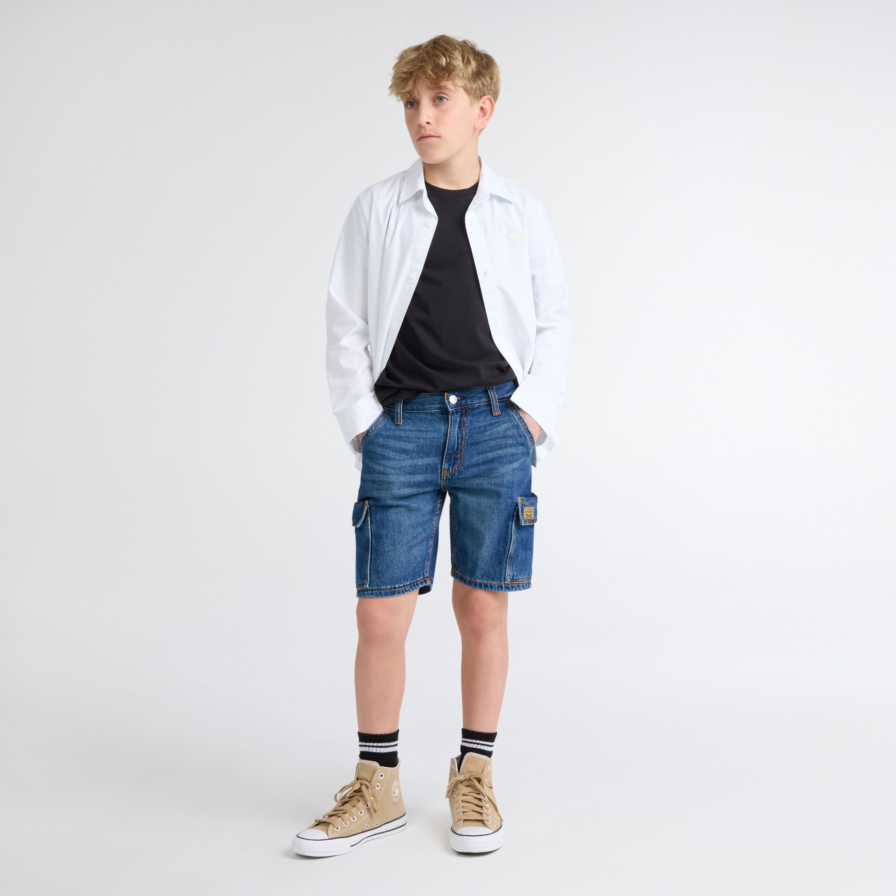 Denim Cargo Shorts Big Boys 8-20 5