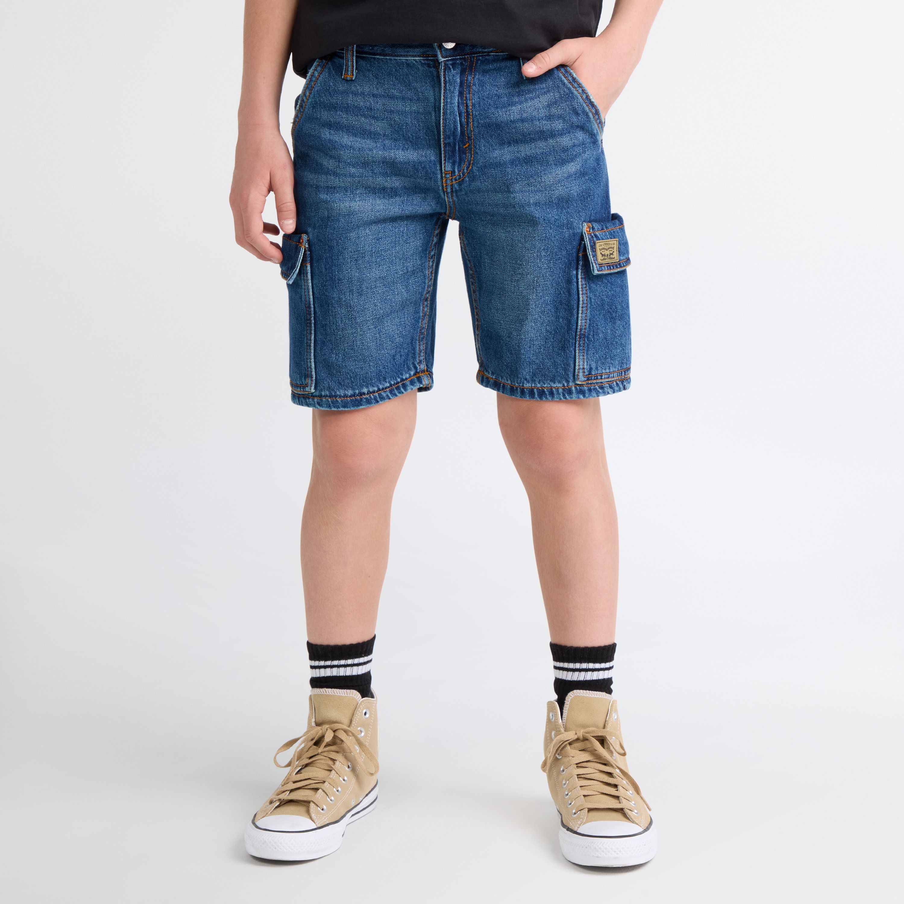 Denim Cargo Shorts Big Boys 8-20 10