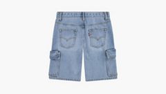 Denim Cargo Shorts Big Boys 8-20 — From Scratch No Destruction - Light Wash 7