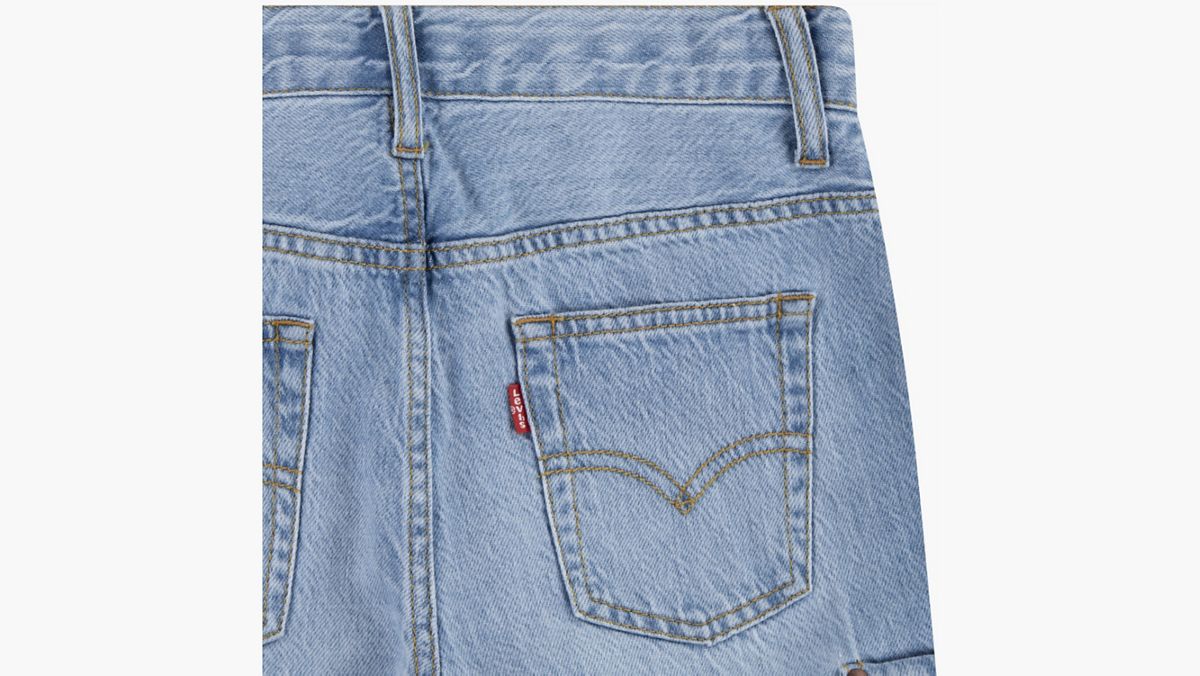 Denim Cargo Shorts Big Boys 8-20 — From Scratch No Destruction - Light Wash