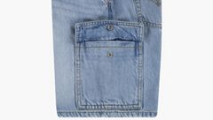 Denim Cargo Shorts Big Boys 8-20 — From Scratch No Destruction - Light Wash 12