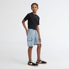 Denim Cargo Shorts Big Boys 8-20 — From Scratch No Destruction - Light Wash 3