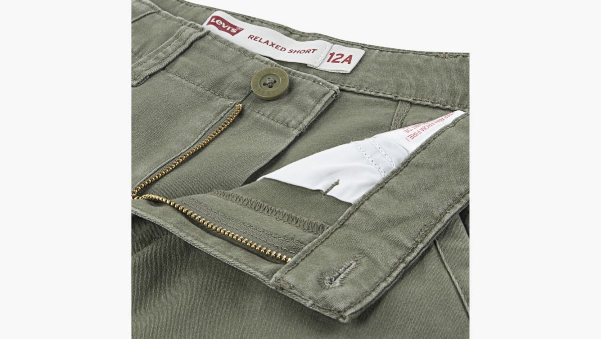 Traditional Cargo Shorts Big Boys 8-20 — Deep Lichen Green - Green