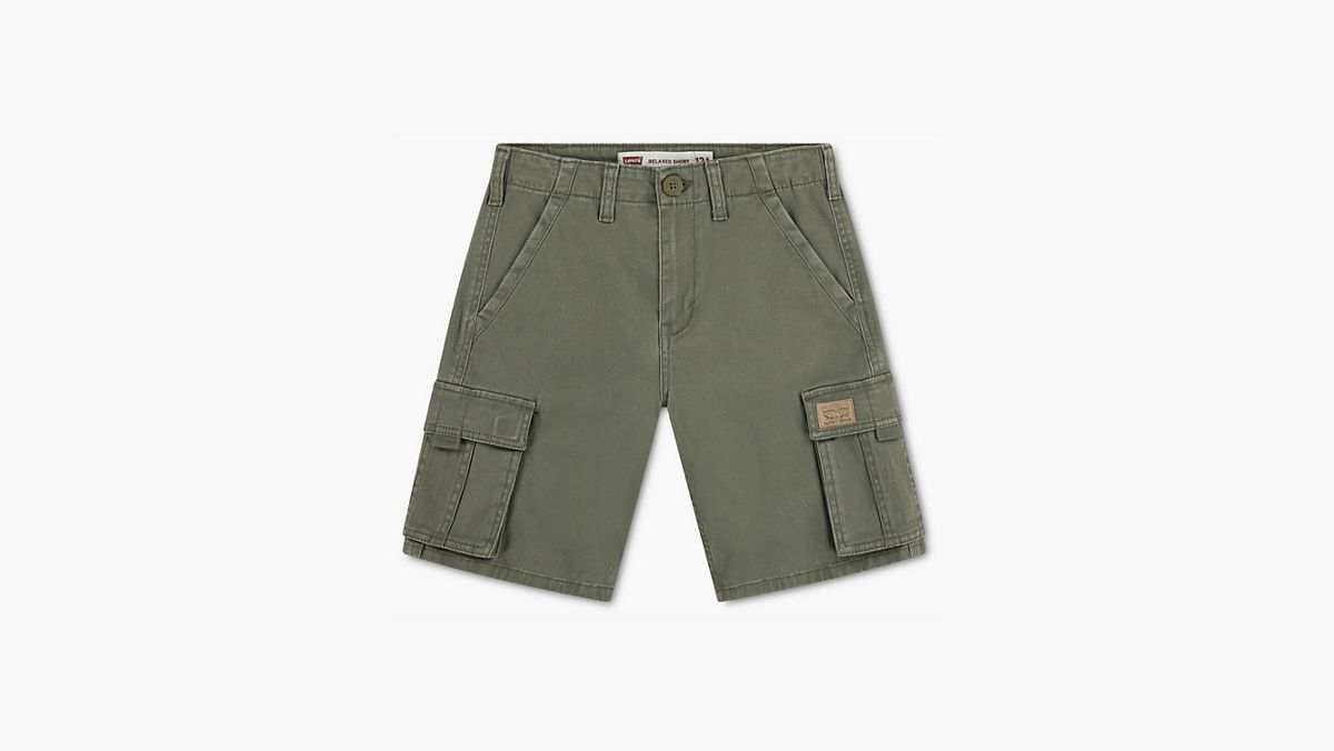 Traditional Cargo Shorts Big Boys 8-20 — Deep Lichen Green - Green