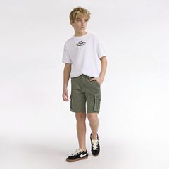 Traditional Cargo Shorts Big Boys 8-20 — Deep Lichen Green - Green 4