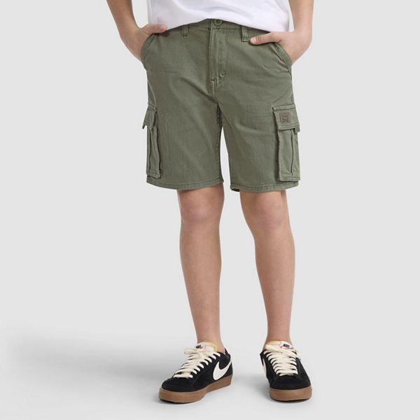 Traditional Cargo Shorts Big Boys 8-20 — Deep Lichen Green - Green