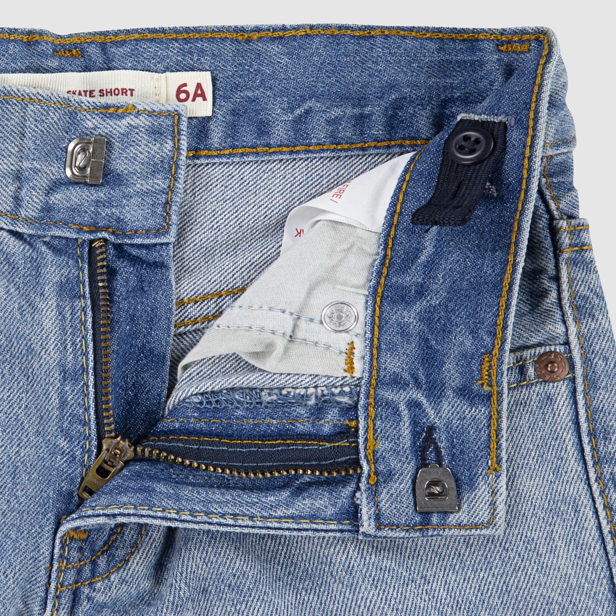 Traditional Cargo Shorts Little Boys 4-7 — From Scratch No Destruction - Light Wash