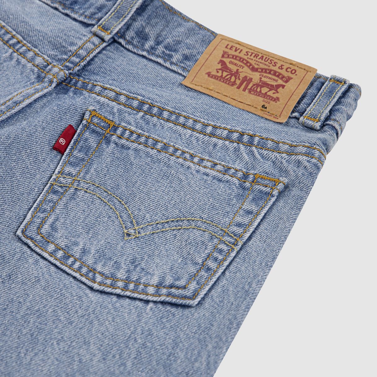 Traditional Cargo Shorts Little Boys 4-7 — From Scratch No Destruction - Light Wash
