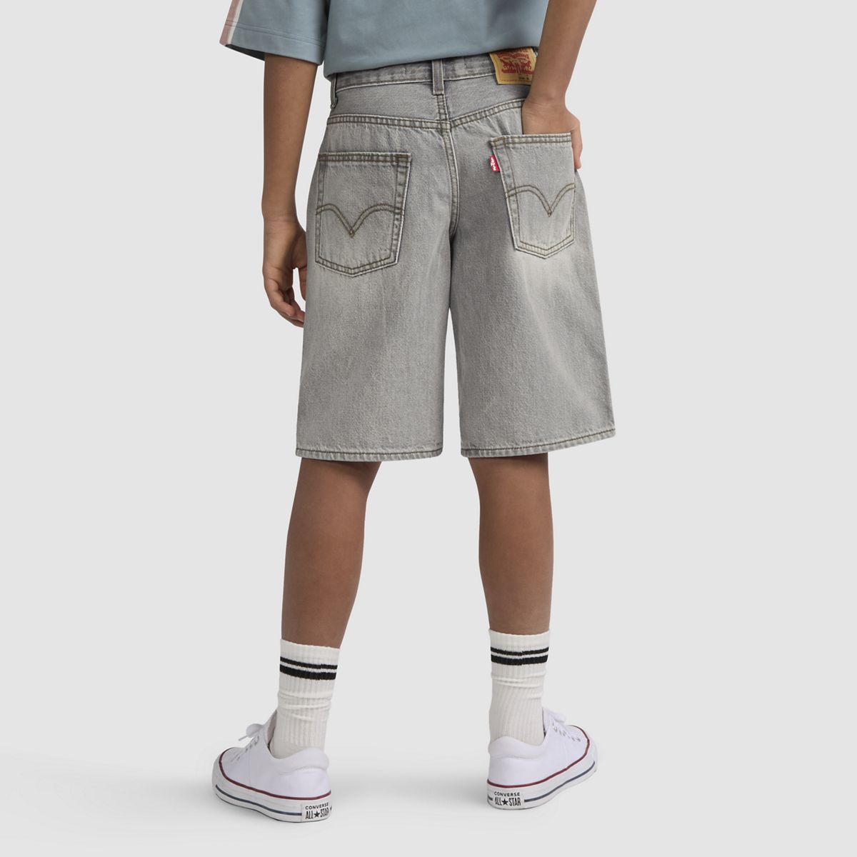 Traditional Cargo Shorts Big Boys 8-20 — Boulder - Light Wash