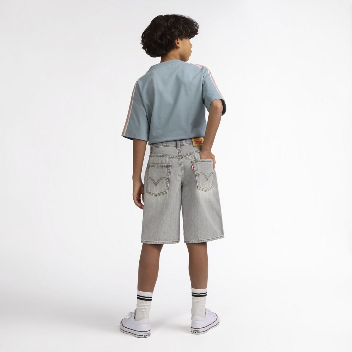 Traditional Cargo Shorts Big Boys 8-20 — Boulder - Light Wash