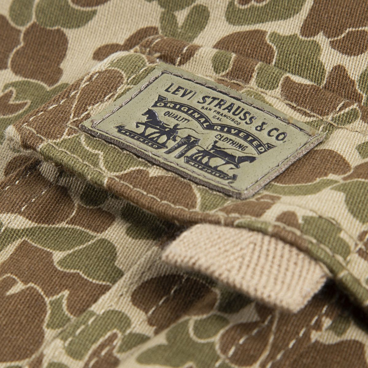 Traditional Cargo Shorts Little Boys 4-7 — Harvest Gold Camo - Brown
