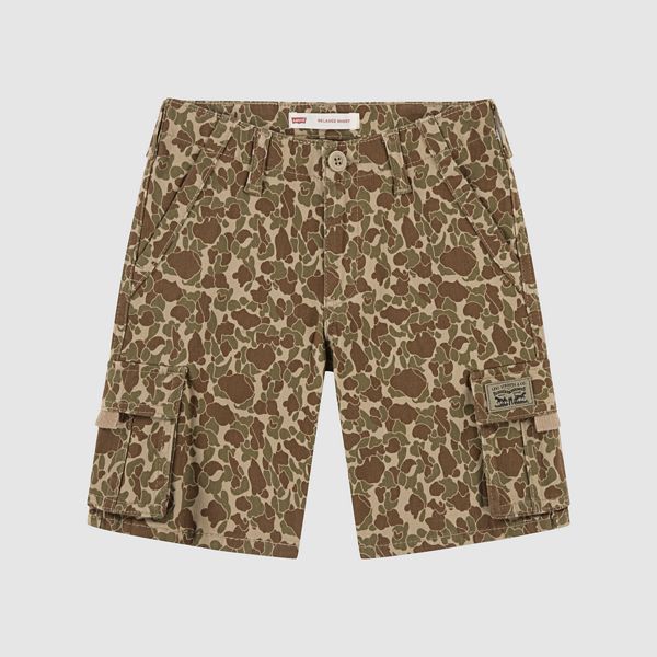 Traditional Cargo Shorts Little Boys 4-7 — Harvest Gold Camo - Brown