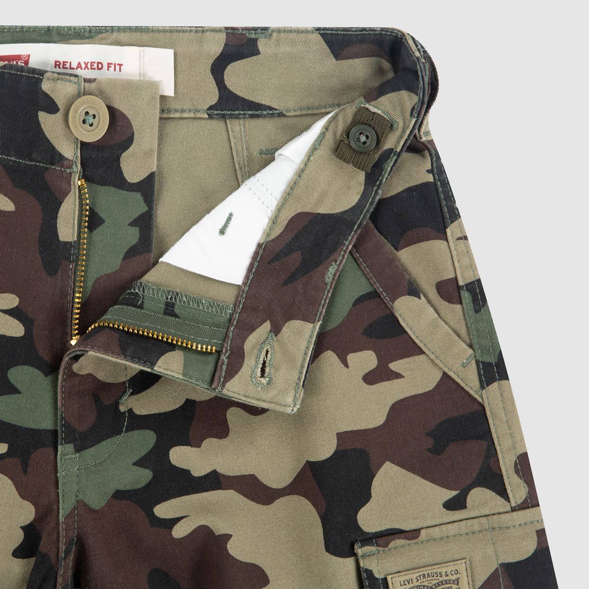 Traditional Cargo Shorts Big Boys 8-20 — Cypress Camo - Green