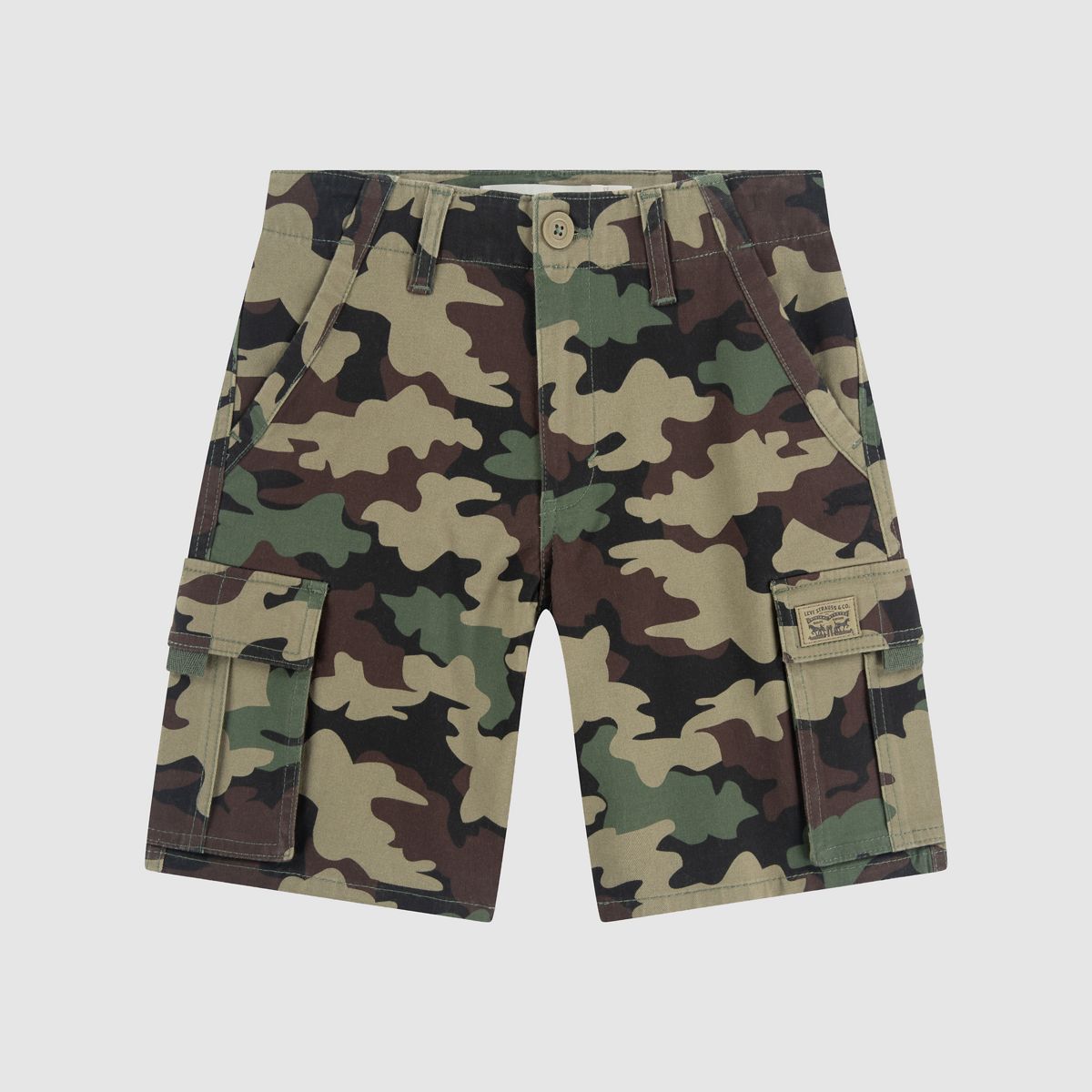 Traditional Cargo Shorts Big Boys 8-20 — Cypress Camo - Green