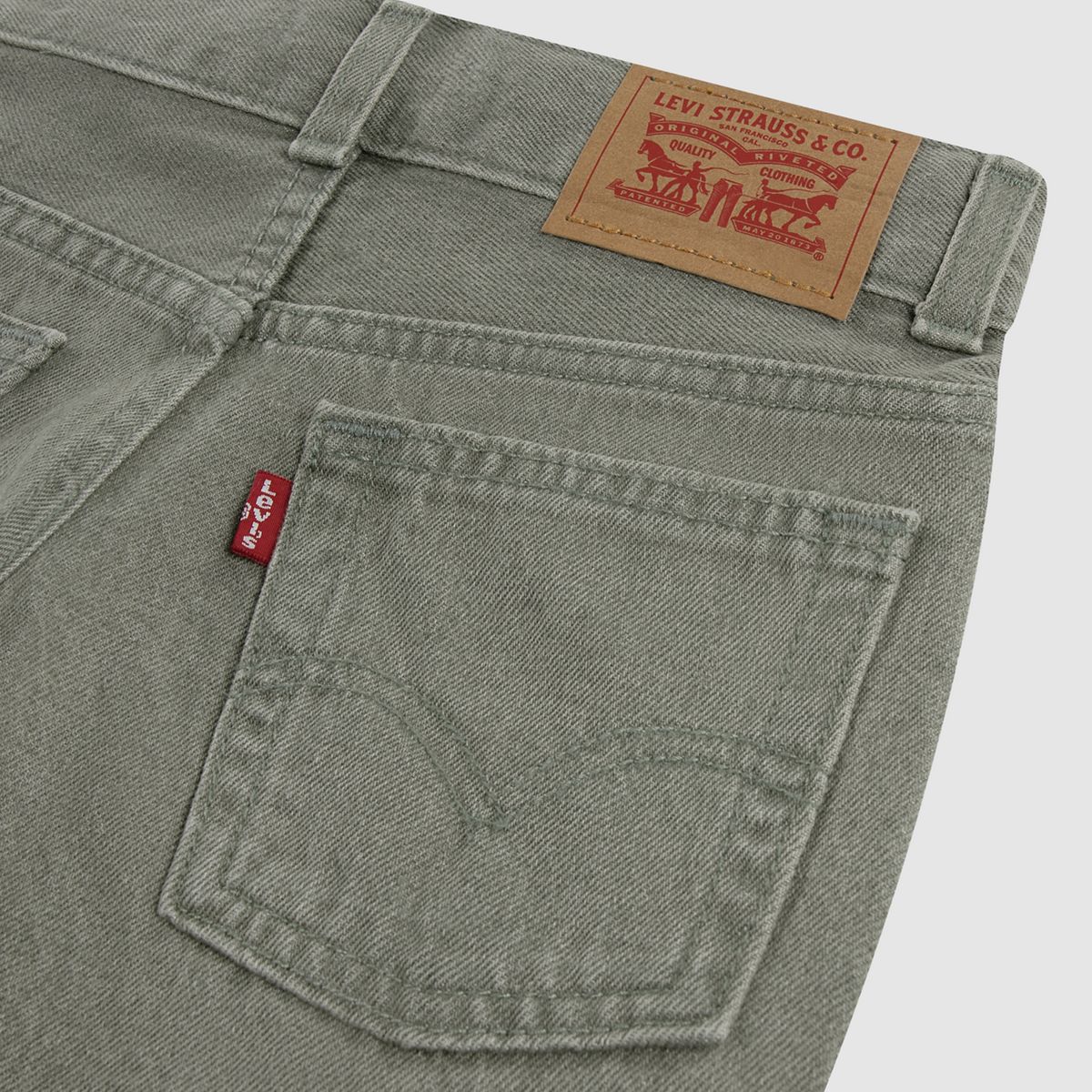Denim Skate Shorts Little Boys 4-7 — CACTI WASH - Green