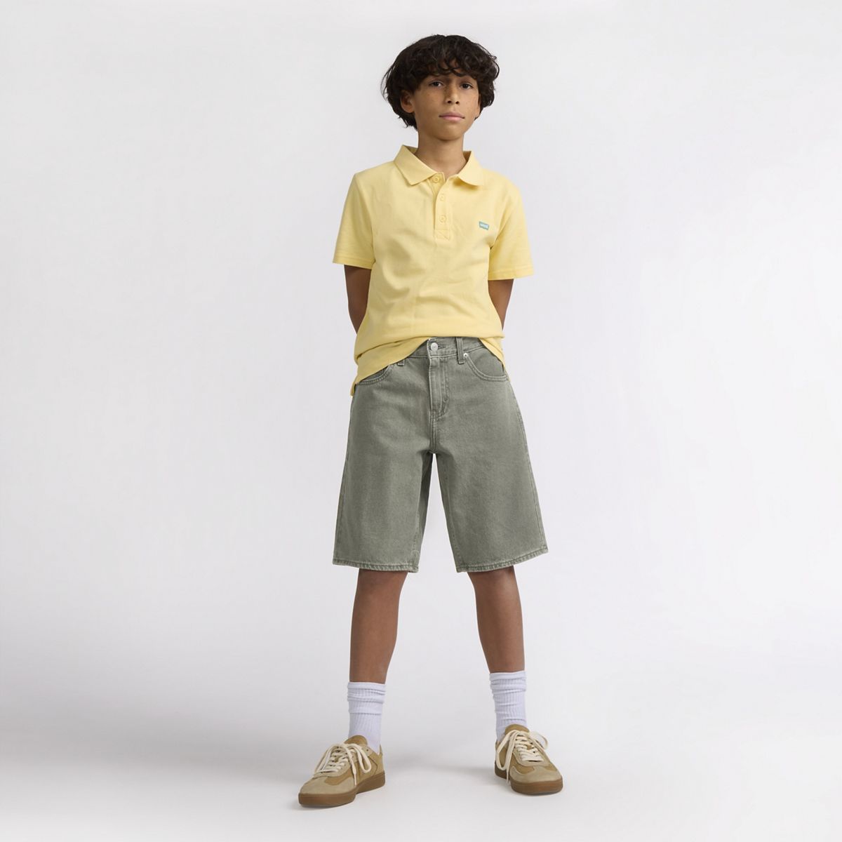 Traditional Cargo Shorts Big Boys 8-20 — Cacti Wash - Medium Wash