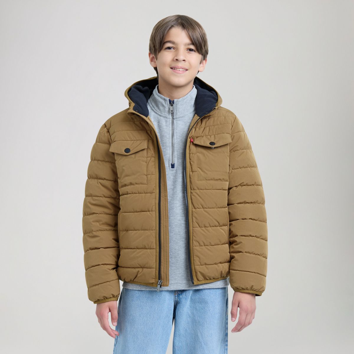 Heavy Weight Puffer Jacket Big Boys 8-20 — Ermine