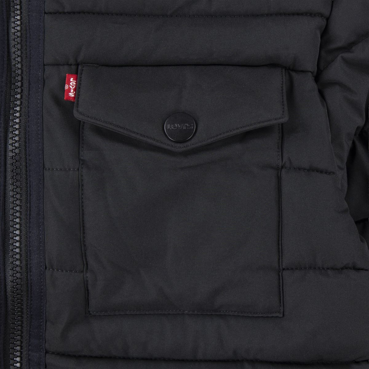 Heavy Weight Puffer Jacket Big Boys 8-20 — Black