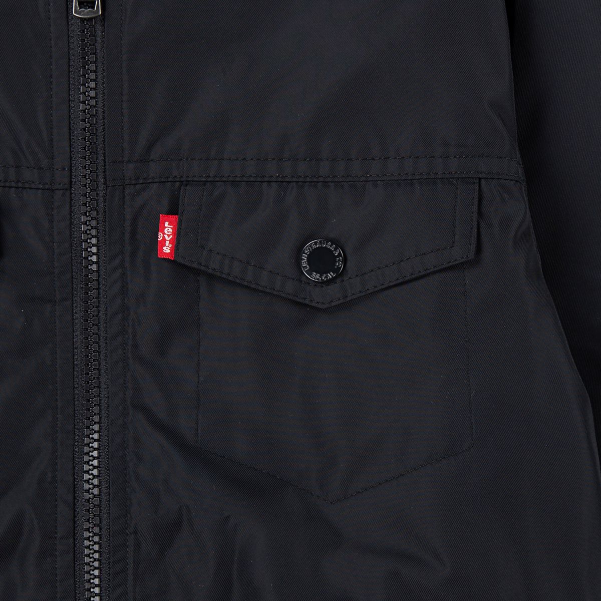 Mesh Lined Bomber Jacket Big Boys 8-20 — Black Stretch