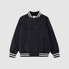 Mesh Lined Bomber Jacket Big Boys 8-20 — Black Stretch 4