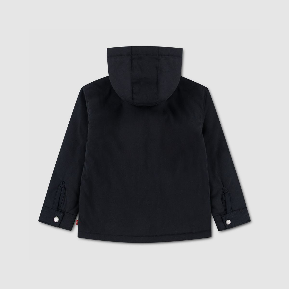 Hooded Sherpa Lined Jacket Little Boys 4-7 — Jet Black - Black