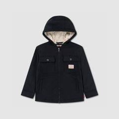 Hooded Sherpa Lined Jacket Little Boys 4-7 — Jet Black - Black 1