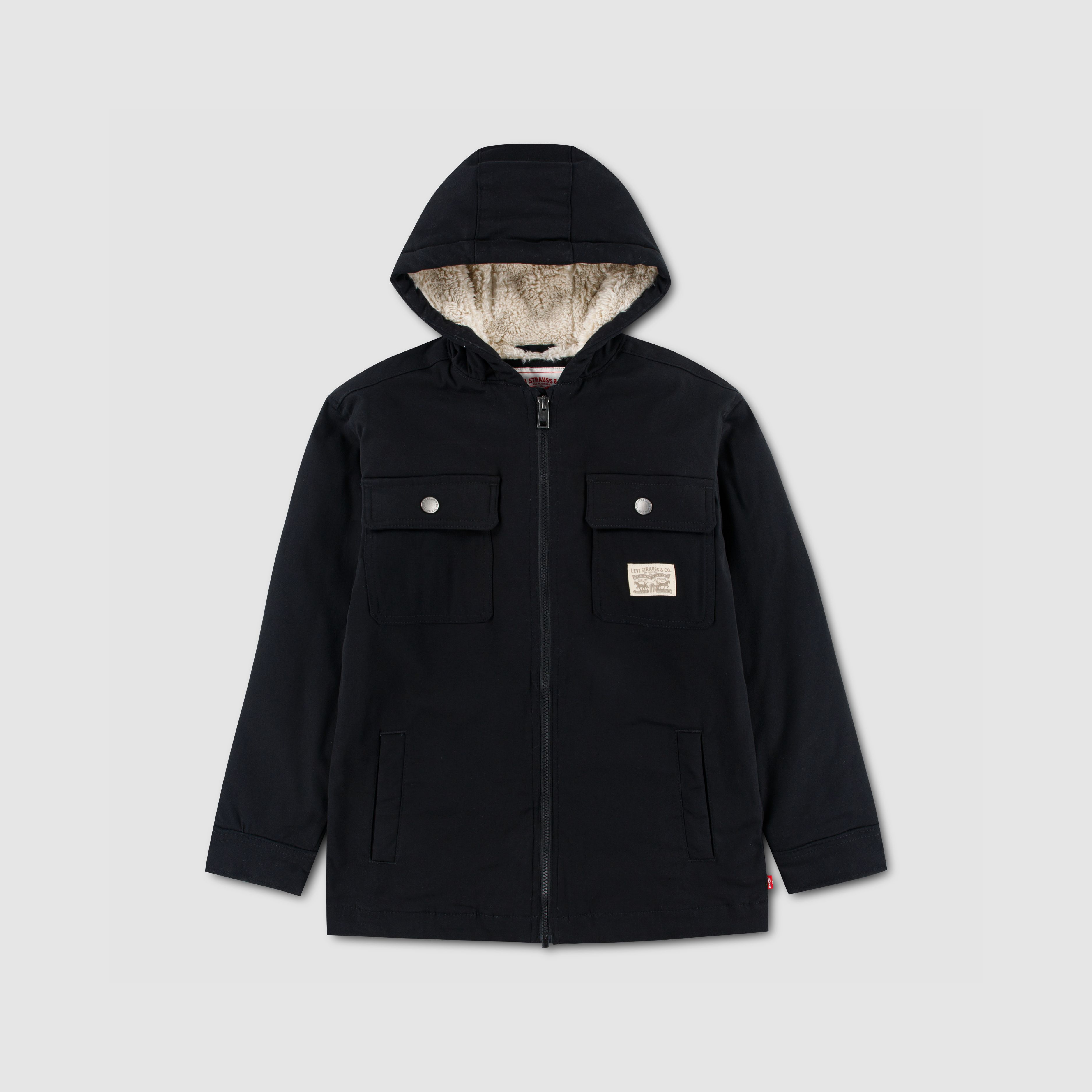 Hooded Sherpa Lined Jacket Big Boys 8-20 1