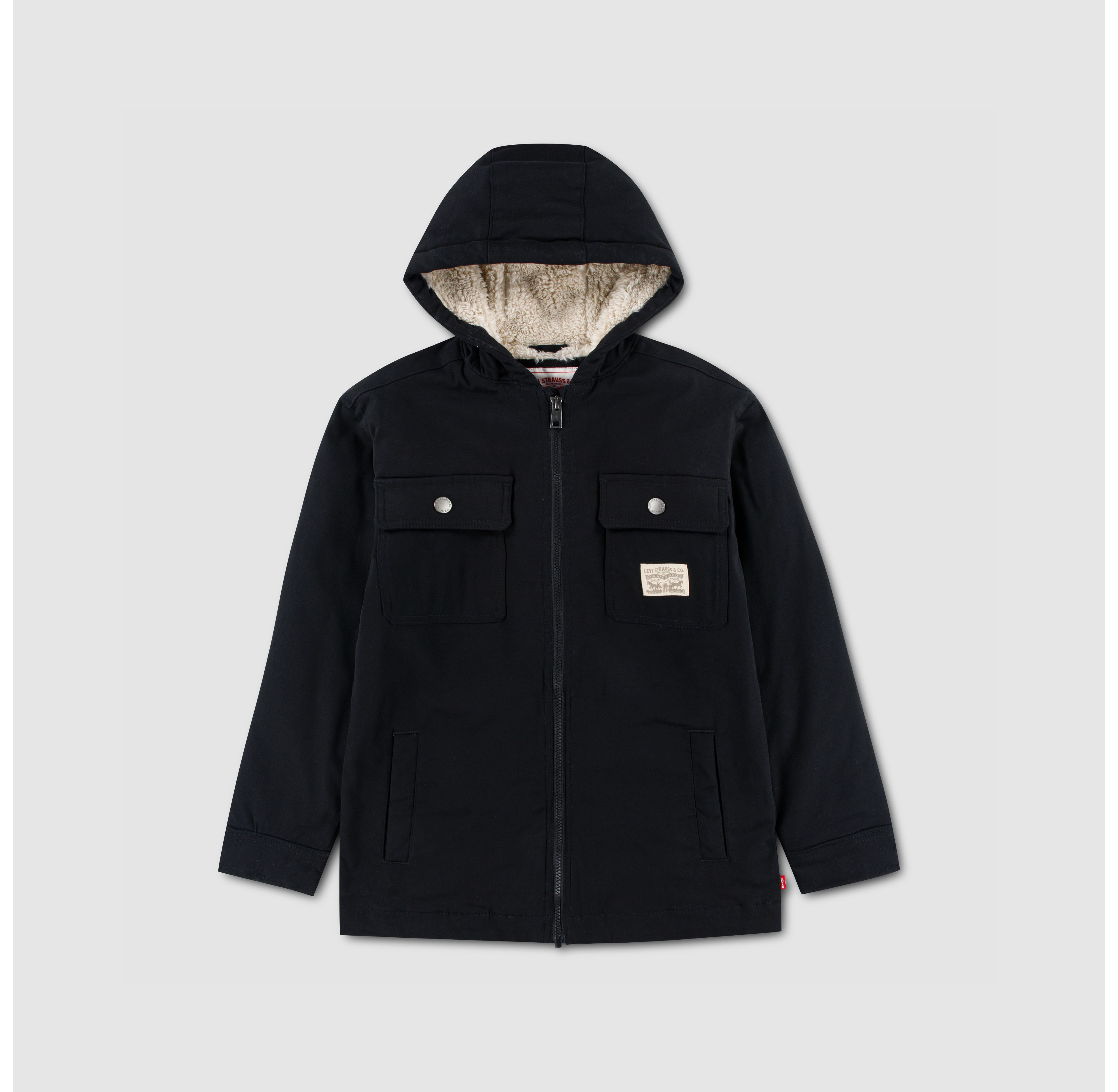 Hooded Sherpa Lined Jacket Big Boys 8-20
