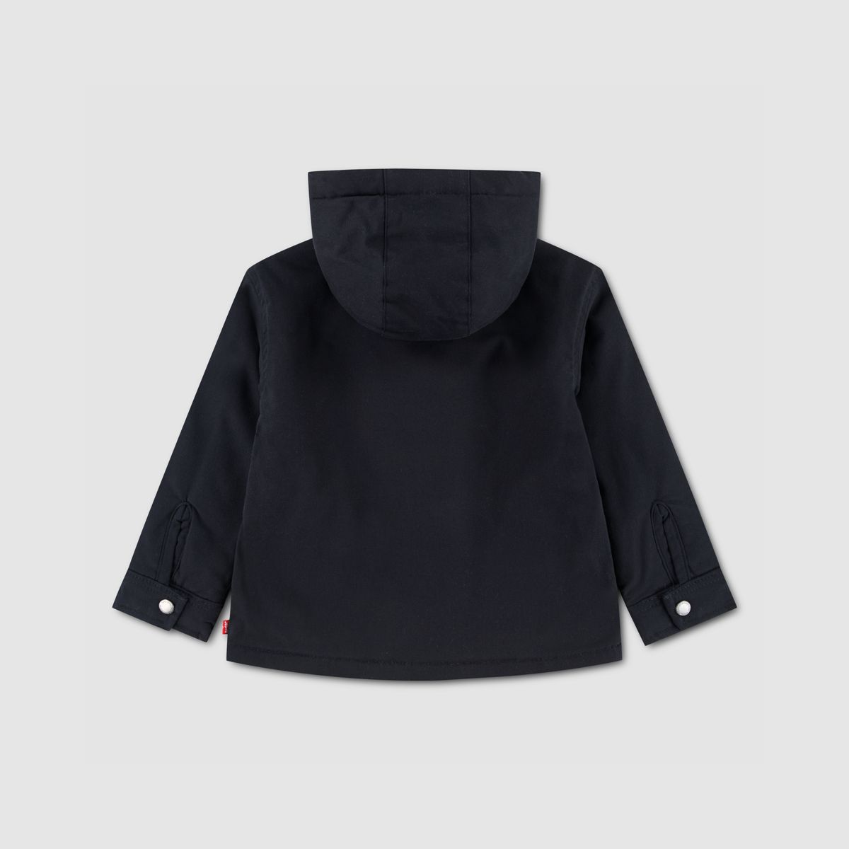 Hooded Sherpa Lined Jacket Toddler Boys 2T-4T — Jet Black - Black