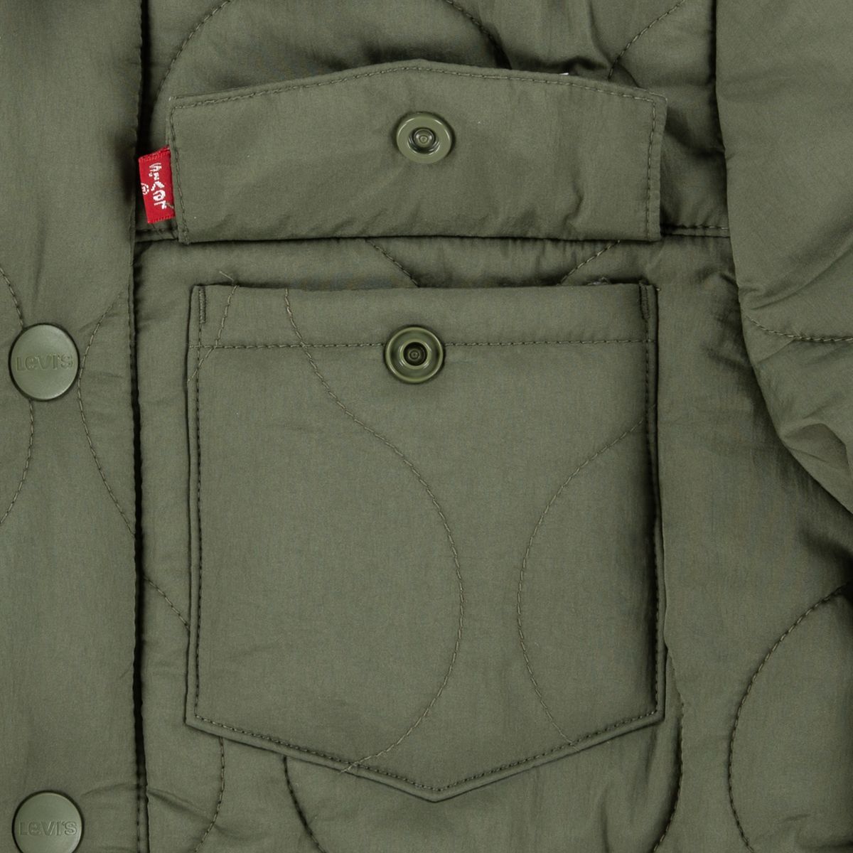 Quilted Trucker Jacket Little Boys 4-7 — Four Leaf Clover - Green