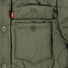 Quilted Trucker Jacket Little Boys 4-7 — Four Leaf Clover - Green 3