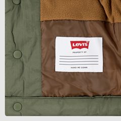 Quilted Trucker Jacket Little Boys 4-7 — Four Leaf Clover - Green 7