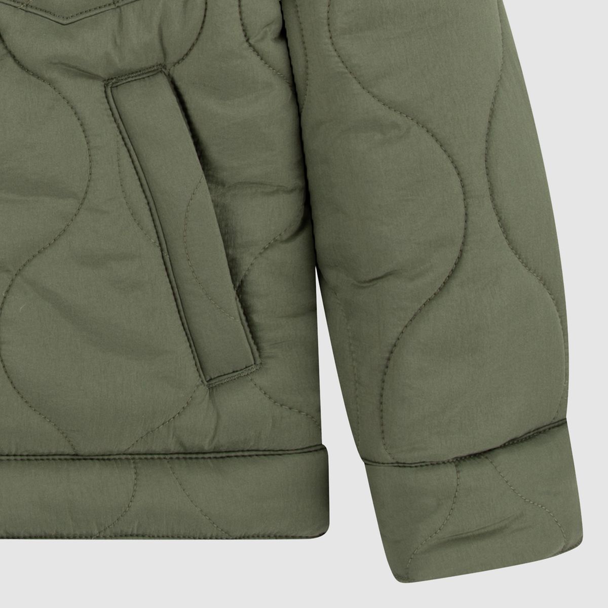 Quilted Trucker Jacket Little Boys 4-7 — Four Leaf Clover - Green