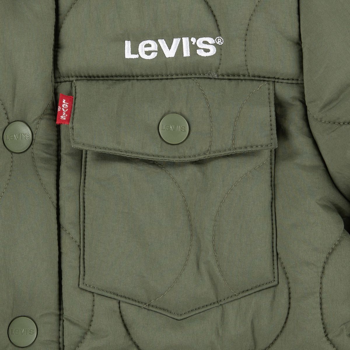Quilted Trucker Jacket Little Boys 4-7 — Four Leaf Clover - Green