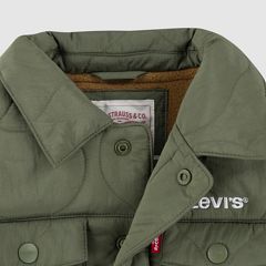 Quilted Trucker Jacket Toddler Boys 2T-4T — Four Leaf Clover - Green 3