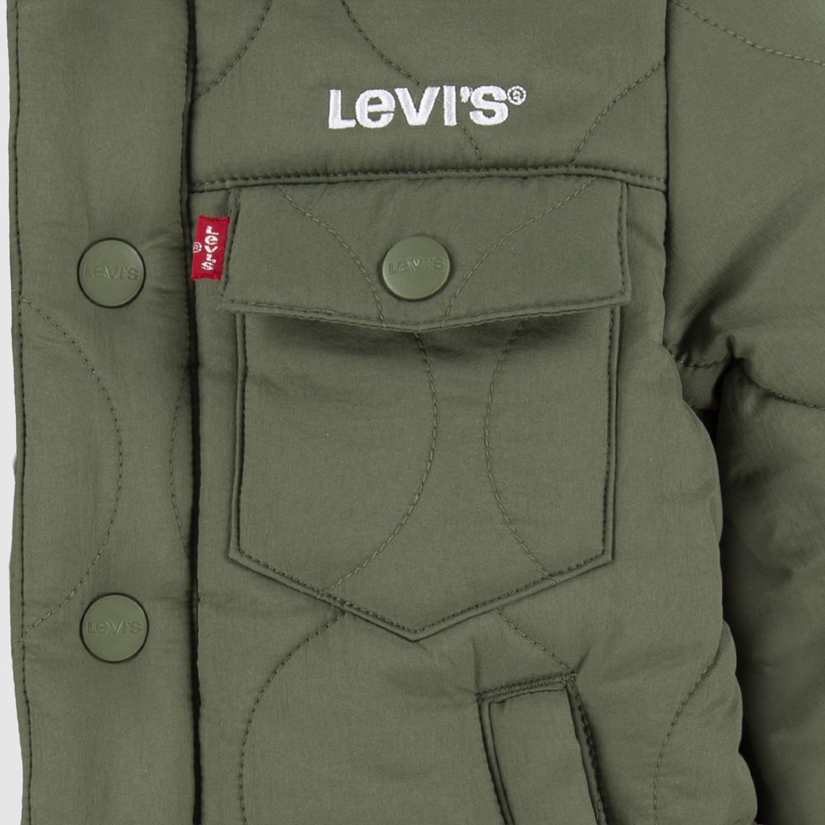 Quilted Trucker Jacket Toddler Boys 2T-4T — Four Leaf Clover - Green