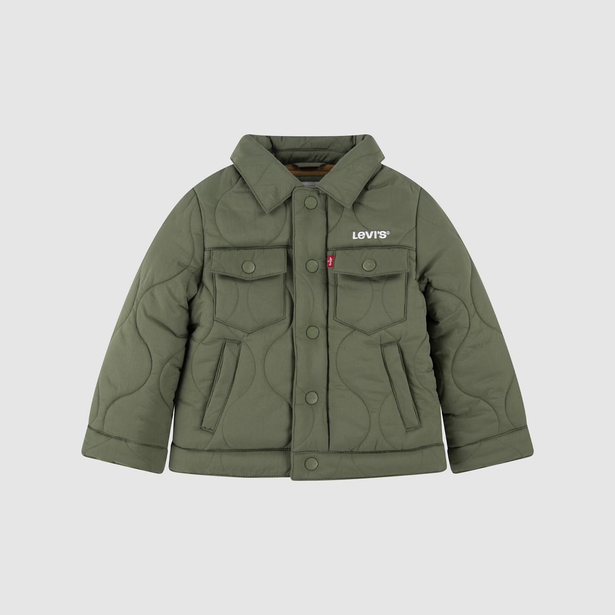 Quilted Trucker Jacket Toddler Boys 2T-4T — Four Leaf Clover - Green