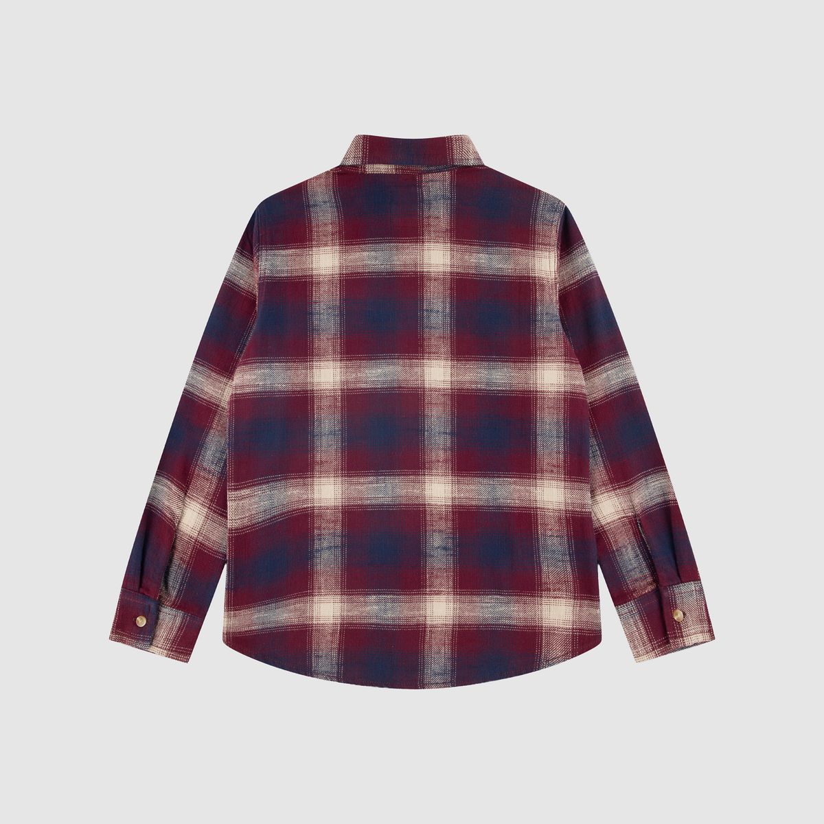 Shadow Plaid Shirt Big Boys 8-20 — Tawny Port - Red