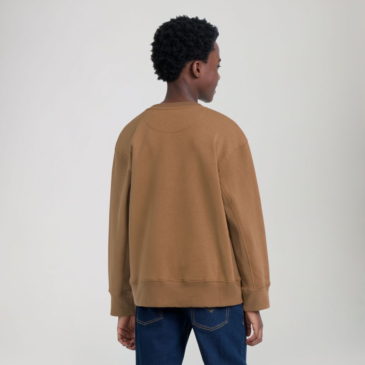 Vintage Collegiate Crewneck Big Boys 8-20 — Foxtrot - Brown