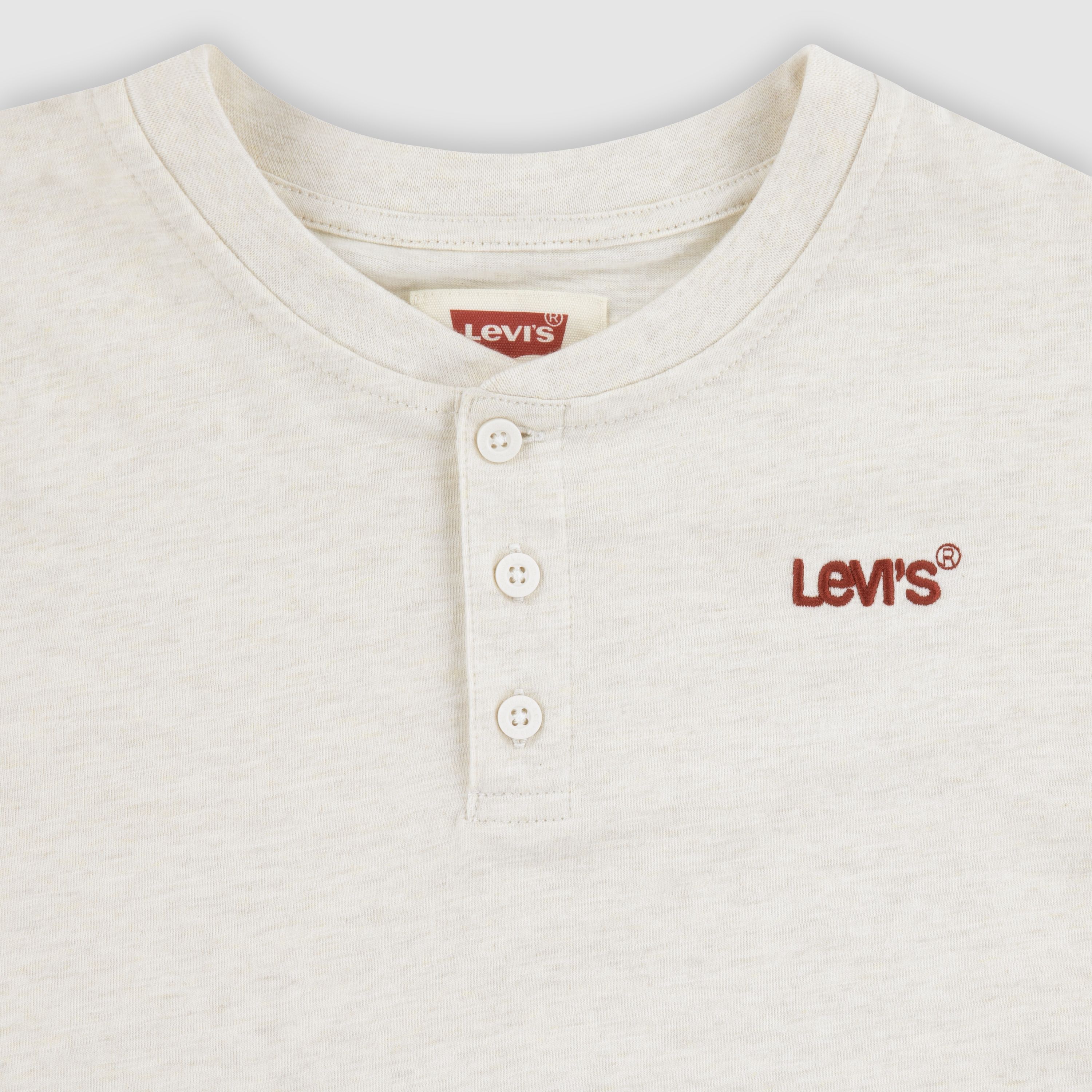 Long Sleeve Slub Henley Big Boys 8-20 3