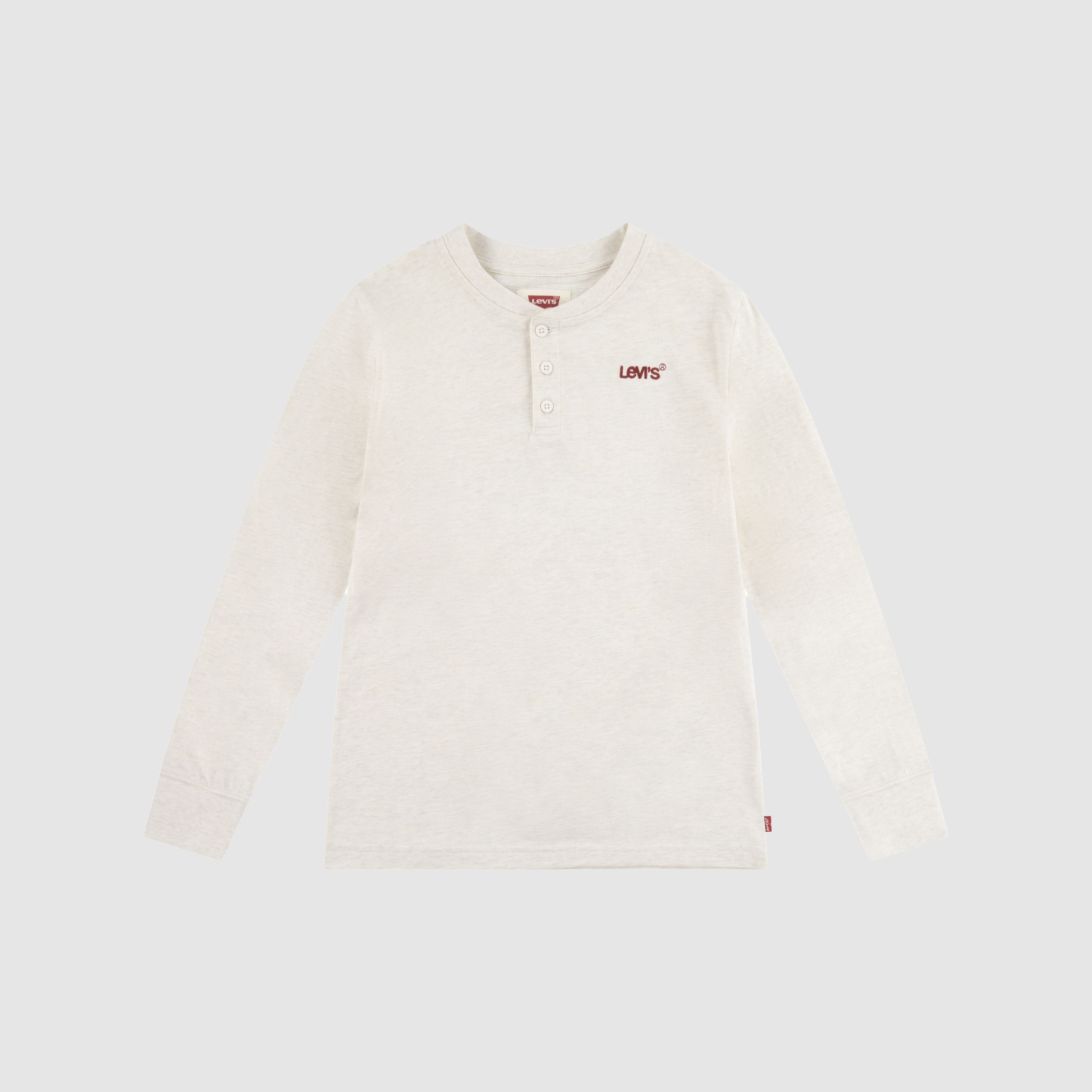 Long Sleeve Slub Henley Big Boys 8-20 1
