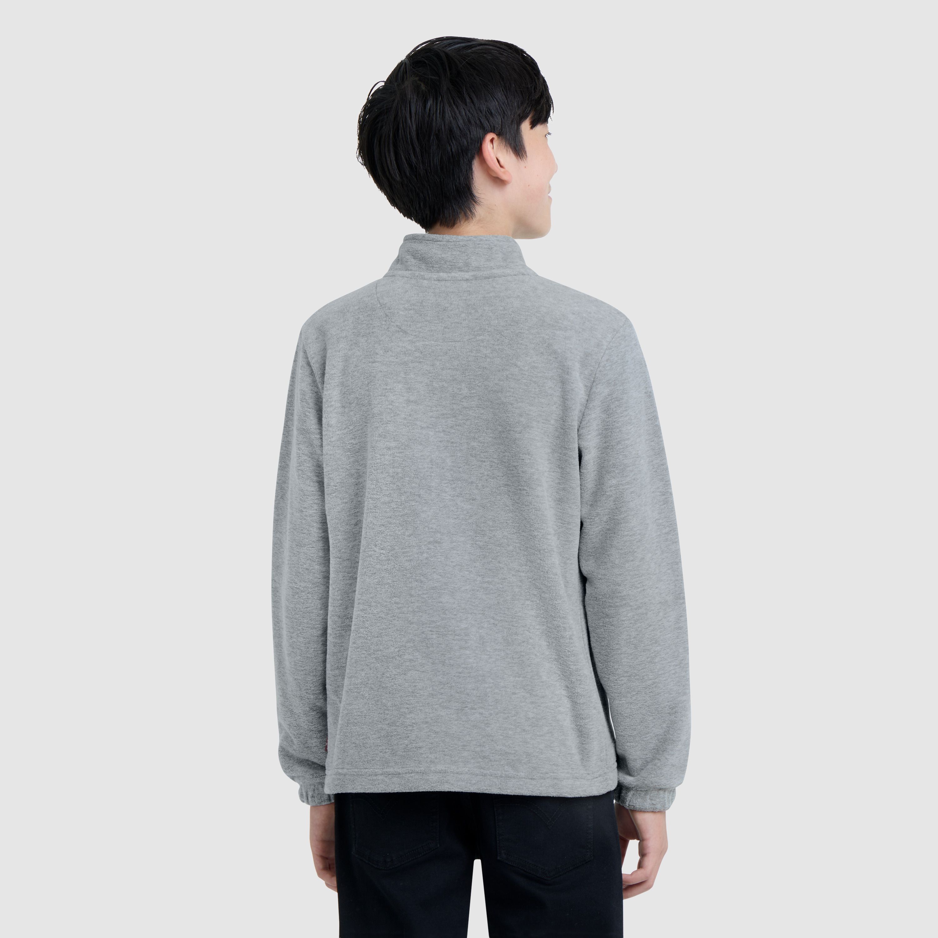 Solid 1/4 Zip Big Boys 8-20 3
