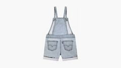 Knot Strap Shortalls Little Girls 4-6 — Day Off - Light Wash 2