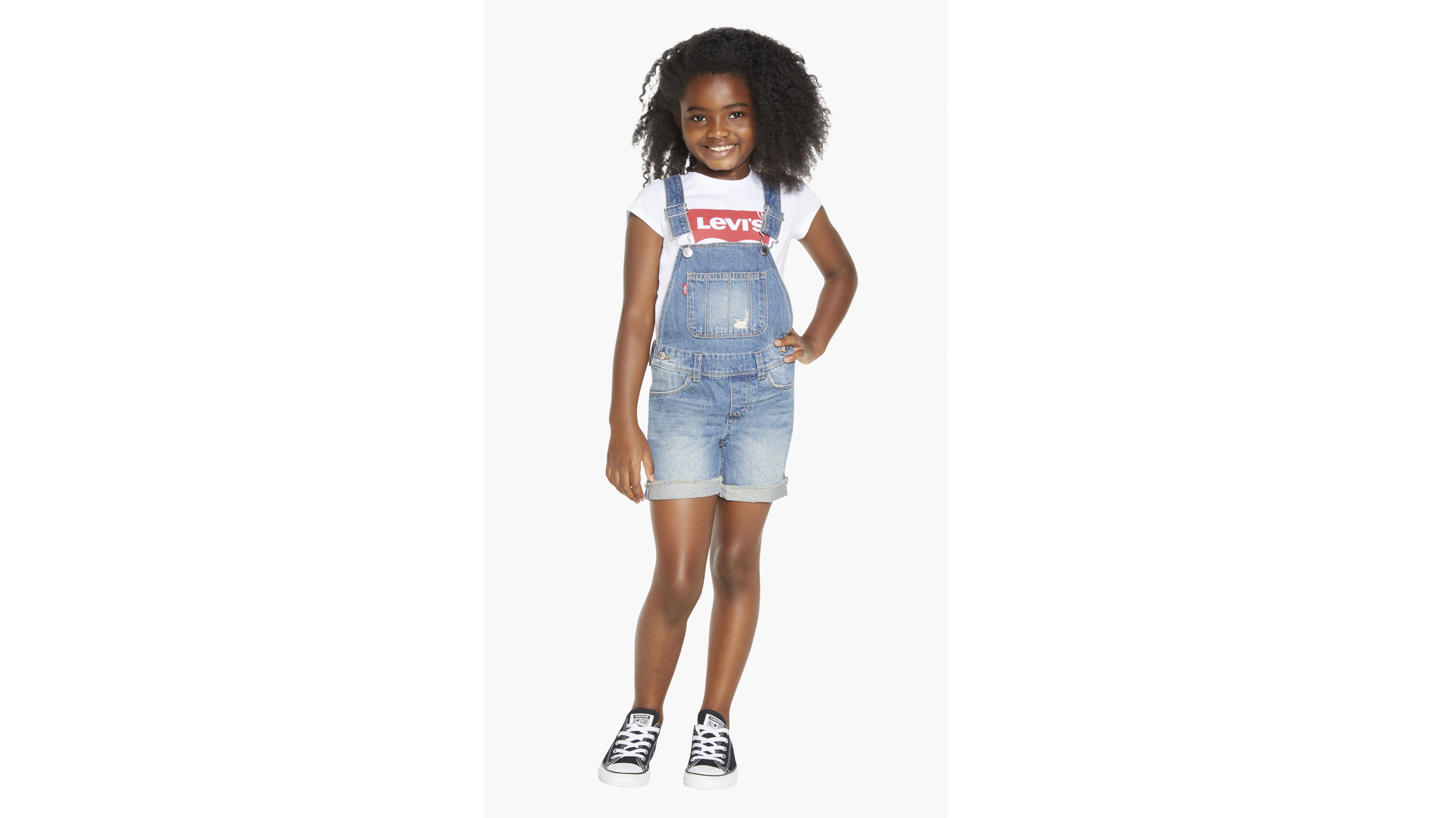 Denim Shortalls Little Girls 4-6x - Medium Wash | Levi's® US