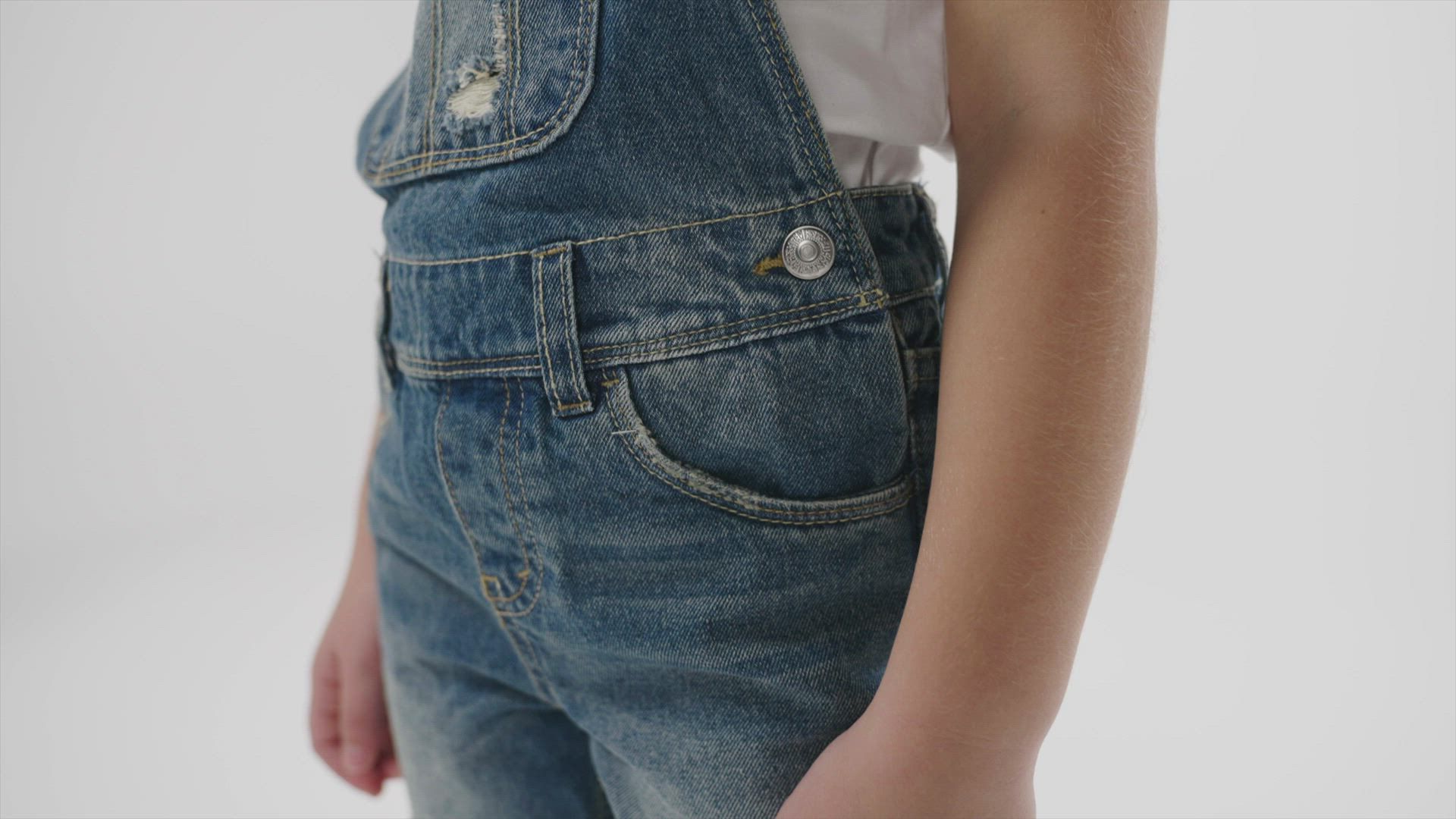 Denim Shortalls Little Girls 4-6X 1